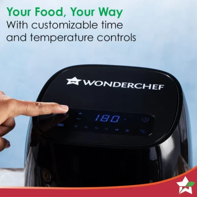 Neo Digital Air Fryer | Rapid Air Technology | 6 Pre-Set Menu Options | Temperature and Time Control | Automatic Shut-Off | Compact Design | 4.5 Litres | 1 Year Warranty | 1500 Watts | Black - Image 4