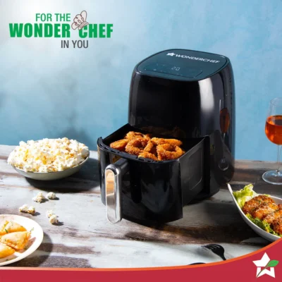 Neo Digital Air Fryer | Rapid Air Technology | 6 Pre-Set Menu Options | Temperature and Time Control | Automatic Shut-Off | Compact Design | 4.5 Litres | 1 Year Warranty | 1500 Watts | Black - Image 3