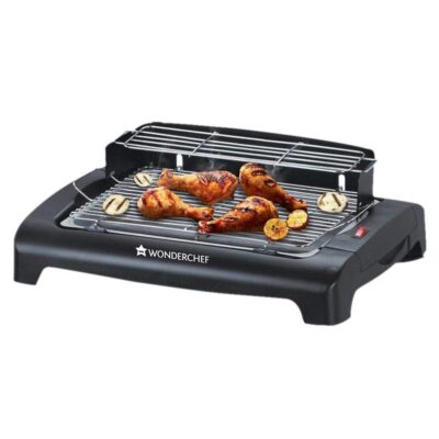 Smoky Grill Non-Stick Electric Barbeque(BBQ) with Adjustable Stand| Wide Grill Tray| Smoke Free Griller, Frying, Tandoori Maker for Indoor, Outdoor, Camping, Parties| Portable, Sleek & Compact, Lightweight Appliance| 1650 Watt| 1 Year Warranty - Image 3