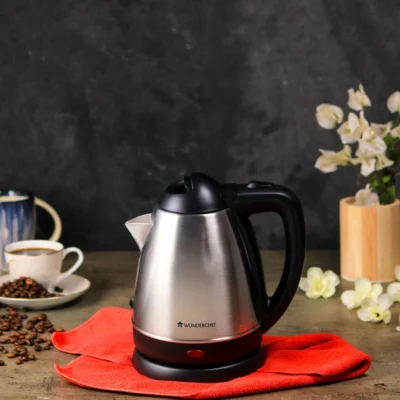 Prato Automatic Stainless Steel Cordless Electric Kettle, 1.2 Litres, Built-in Metal Filter, 304 Stainless Steel Interior, Ergonomic Handle Design, 1000W, 2 Years Warranty - Image 2