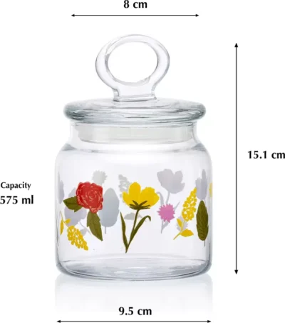 PASABAHCE Glass Pickle Jar - 575 ml  (White) - Image 3