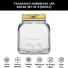 PASABAHCE Glass Cookie Jar - 500 ml  (Pack of 2, Clear) - Image 2
