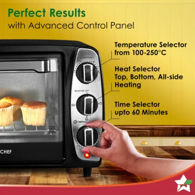 Oven Toaster Griller (OTG) 17 L | Bake, Grill, Roast | Auto-Shut Off | Heat-Resistant Tempered Glass | Customised Time & Temperature Control | Heat Selector | Easy to Clean | 2 Year Warranty - Image 4