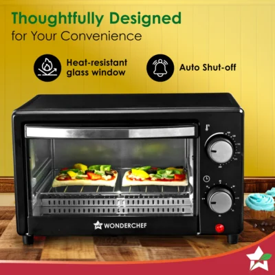 Oven Toaster Griller (OTG) 10 L | Bake, Grill, Roast | Auto-Shut Off | Heat-Resistant Tempered Glass | Customised Time & Temperature Control | Easy to Clean | 2 Year Warranty - Image 3