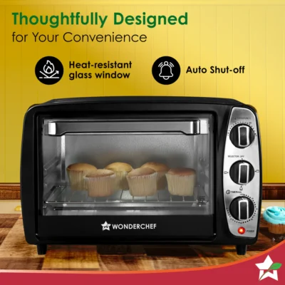 Oven Toaster Griller (OTG) 17 L | Bake, Grill, Roast | Auto-Shut Off | Heat-Resistant Tempered Glass | Customised Time & Temperature Control | Heat Selector | Easy to Clean | 2 Year Warranty - Image 5