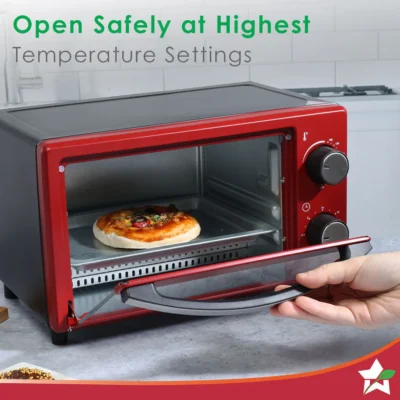 Oven Toaster Griller (OTG) Crimson Edge - 9 Litres - with Auto-shut Off, Heat-resistant Tempered Glass, Multi-stage Heat Selection, 2 Years Warranty, 650W, Red - Image 4