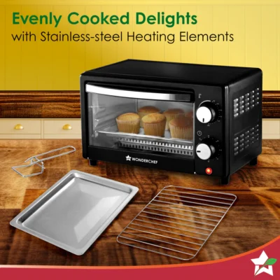 Oven Toaster Griller (OTG) 10 L | Bake, Grill, Roast | Auto-Shut Off | Heat-Resistant Tempered Glass | Customised Time & Temperature Control | Easy to Clean | 2 Year Warranty - Image 4