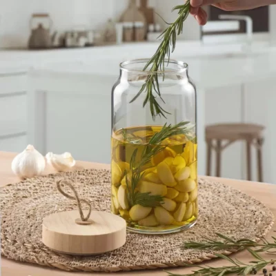 PASABAHCE Glass Pickle Jar - 1130 ml  (White) - Image 2