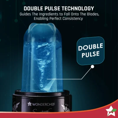 Nutri-blend SMART Automatic Mixer Grinder with Dual Pulse Function|22000 RPM|100% Full Copper Motor|2 Unbreakable Jars| 500 Watt| 2 Years Warranty| Recipe book by Chef Sanjeev Kapoor| Black - Image 6