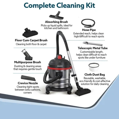 ACE Wet & Dry Vacuum Cleaner 1600W - Image 3