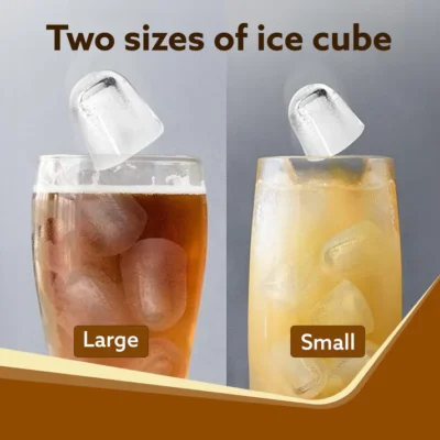 AGARO Regency Ice Maker, Compact Ice Maker, 2.2L water Tank, 9 Pcs Ice Cube at a time, Stainless Steel Body, Small & Big Ice Cubes - Image 5