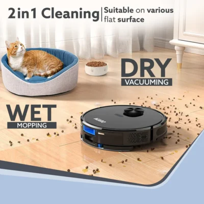 Alpha Robot Vacuum Cleaner, Brush, Dry Vacuum & Wet Mop - Image 2