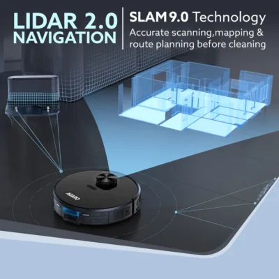 Alpha Robot Vacuum Cleaner, Brush, Dry Vacuum & Wet Mop - Image 3