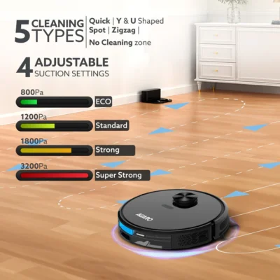 Alpha Robot Vacuum Cleaner, Brush, Dry Vacuum & Wet Mop - Image 4