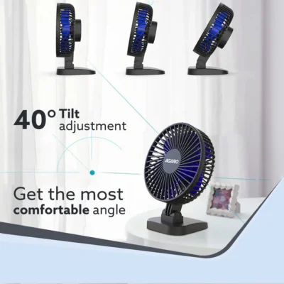 Breeze USB Desktop Fan, Personal Mini Fan for Home Office Bedroom, Study, Black - Image 3