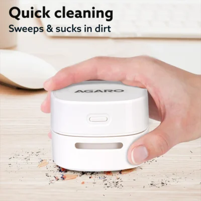 Crown Mini Desk Vacuum Cleaner, Mini Table dust Sweeper, High Endurance up to 150 mins, Cordless, For Table Cleaning, Home, School, Office - Image 6