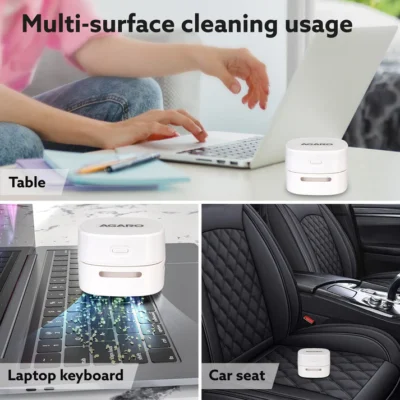 Crown Mini Desk Vacuum Cleaner, Mini Table dust Sweeper, High Endurance up to 150 mins, Cordless, For Table Cleaning, Home, School, Office - Image 3