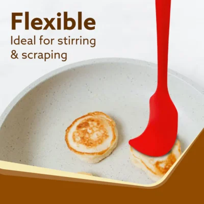 Deluxe Silicone Spatula Set of 6 , Red - Image 3
