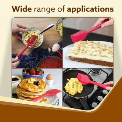 Deluxe Silicone Spatula Set of 6 , Red - Image 2