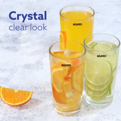 Elegant 290 ml Glasses Set of 6, Transparent Drinking Water Glass Set, Glass Tumbler for Water, Cold Drink, Juice, Dishwasher Safe, for Daily Use & Gifting - Image 2
