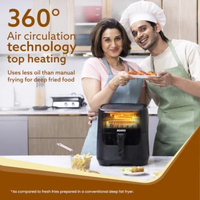 Elegant Air Fryer - 1800W - 6.5L - Black - Image 6
