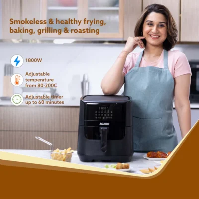 Elegant Air Fryer - 1800W - 6.5L - Black - Image 3