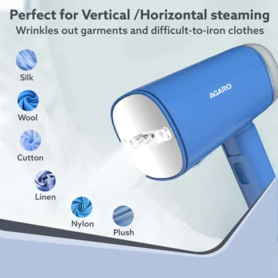 Elegant Handheld Garment Steamer, 170 ML Water Tank, Blue - Image 3