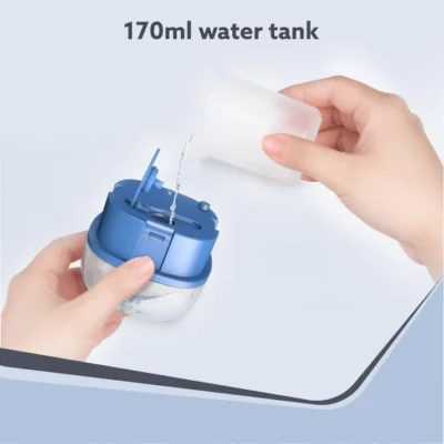 Elegant Handheld Garment Steamer, 170 ML Water Tank, Blue - Image 2