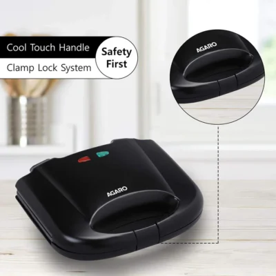 Elegant Sandwich Toaster - 750 W- Black - Image 3