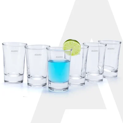 Elegant Shot Glass 45ml, Set of 6, Whisky Shot, Vodka Shot, Tequila Shot, Liquor Shot, Wine Tasting, Cocktail, Home, Bar