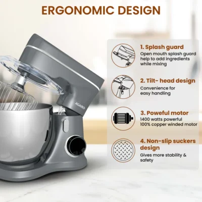 Elegant Stand Mixer,1400W - Black | Buy Stand Mixer Online at Best Price in India - Image 4