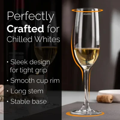 Elegant Wine Glass 195ml, Set of 6, Whisky, Vodka, Tequila, Liquor, Wine Tasting, Cocktail, Home, Bar - Image 5