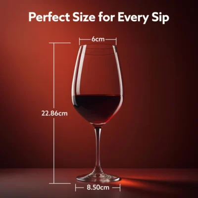 Elegant Wine Glass 390ml, Set of 6, Whisky, Vodka, Tequila, Liquor, Wine Tasting, Cocktail, Home, Bar - Image 2