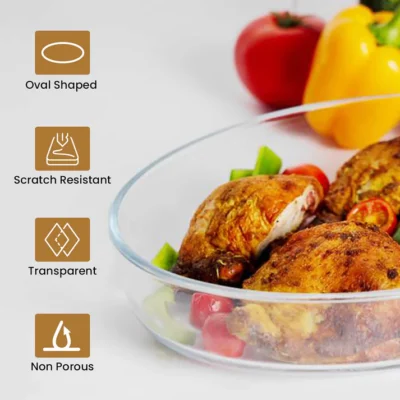 Elite Glass Baking Tray - 1600ml - Image 3