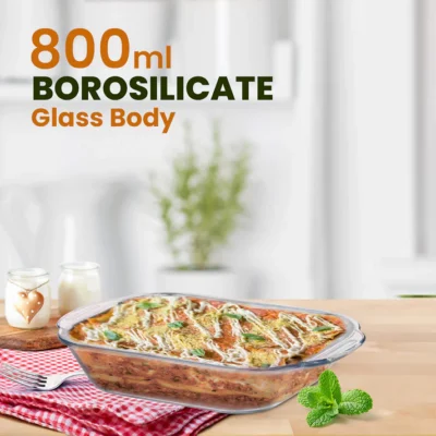 Elite Glass Baking Tray With Handle - 800ml - Image 5