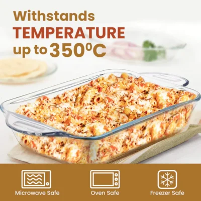 Elite Glass Baking Tray With Handle - 800ml - Image 4