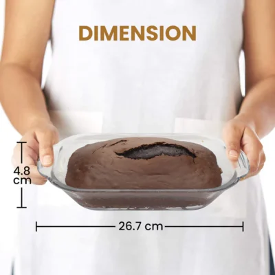 Elite Glass Baking Tray With Handle - 800ml - Image 2