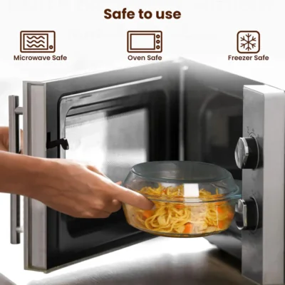 Elite Glass Casserole With Lid - 1500ml - Image 5