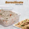 Elite Glass Container, 3 pcs Set - 370, 640,1040 ml - Image 4