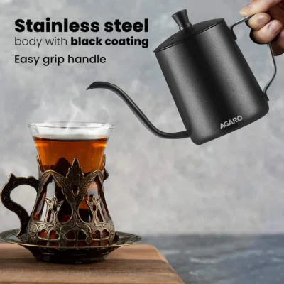Elite Goose Neck Kettle - 600 ml - Black - Image 5