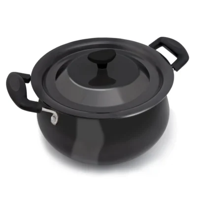 Elite Hard Anodised Handi, 3.5 Litres, Riveted handle, 3 mm Thick Plate, Gas Oven Compatible