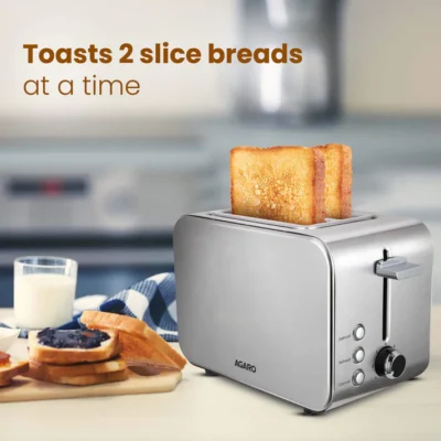GRAND 2 Slice Stainless Steel Pop Up Toaster-850W - Image 6