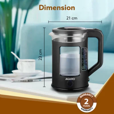Galaxy Electric Kettle with Keep Warm Function, 1.5L, Black - Image 2