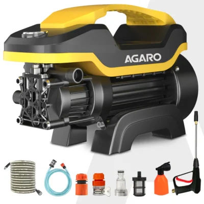 Galaxy High Pressure Washer, 1900 Watts, 130 Bars, 7L/Min Flow Rate, 8 Meters Outlet Hose, for Car, Bike & Home Cleaning Purpose, Yellow & Black