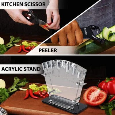 Grand 17 Pcs Kitchen Knifes Set - Image 2