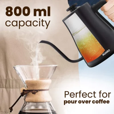 Grand Electric Goose Neck Kettle - 800 ml - Black - Image 5