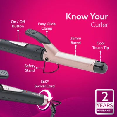 HC-6001 Hair Curler with 25mm Barrel - Image 4