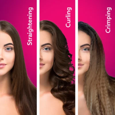 HS1119 3-in1 Hair Styler - Black & Rose Gold - Image 3