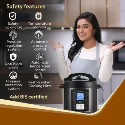 Imperial Electric Pressure Cooker - 8 L - Black - Image 5