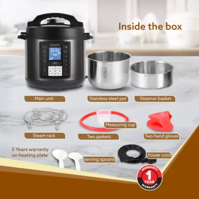 Imperial Electric Pressure Cooker - 8 L - Black - Image 6